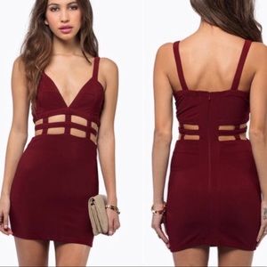 Tobi Burgundy Bodycon Dress